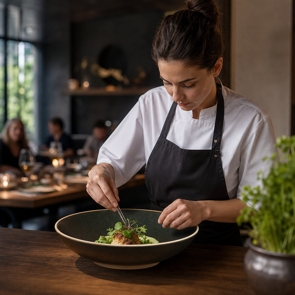 Green Verdigris Stoneware Tapered Bowls 200mm for Unique Dining Experiences