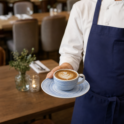 Cappuccino Saucers 156mm Vitrified Ceramic for Coffee Service (Pack of 12)