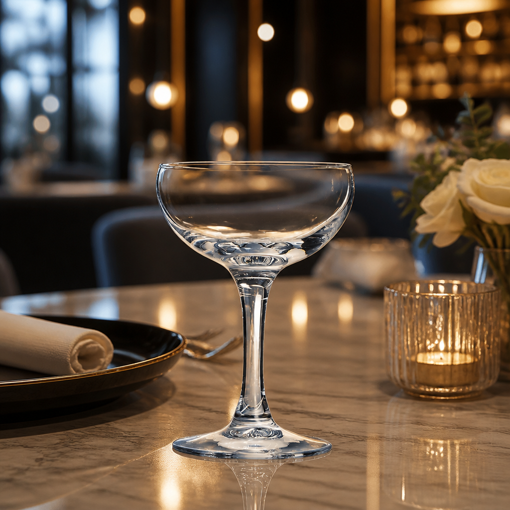 Soda Lime Clear Champagne Saucers 160ml for Stylish Presentations (Pack of 48)