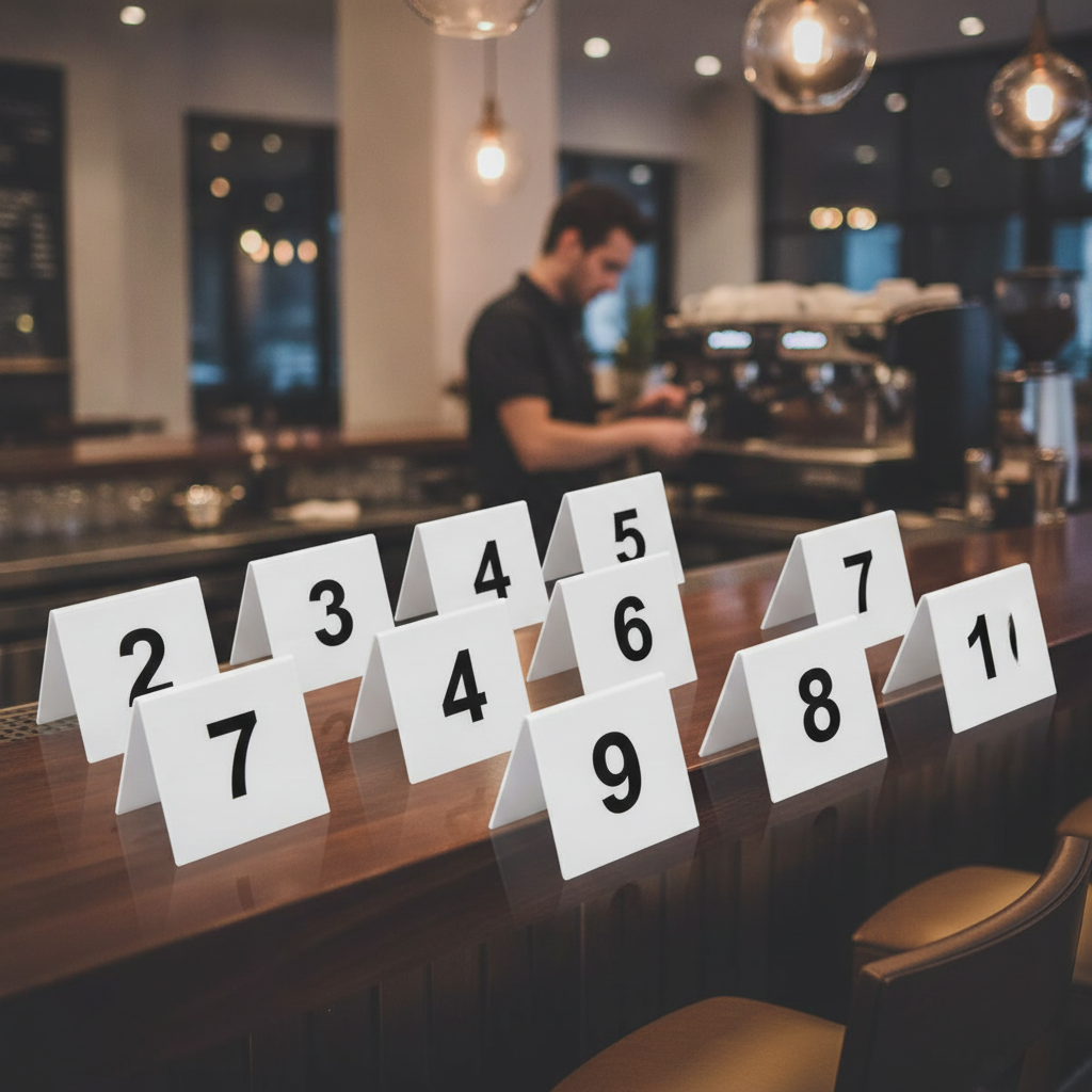 Plastic Table Numbers for Cafés & Pubs (Pack of 10)