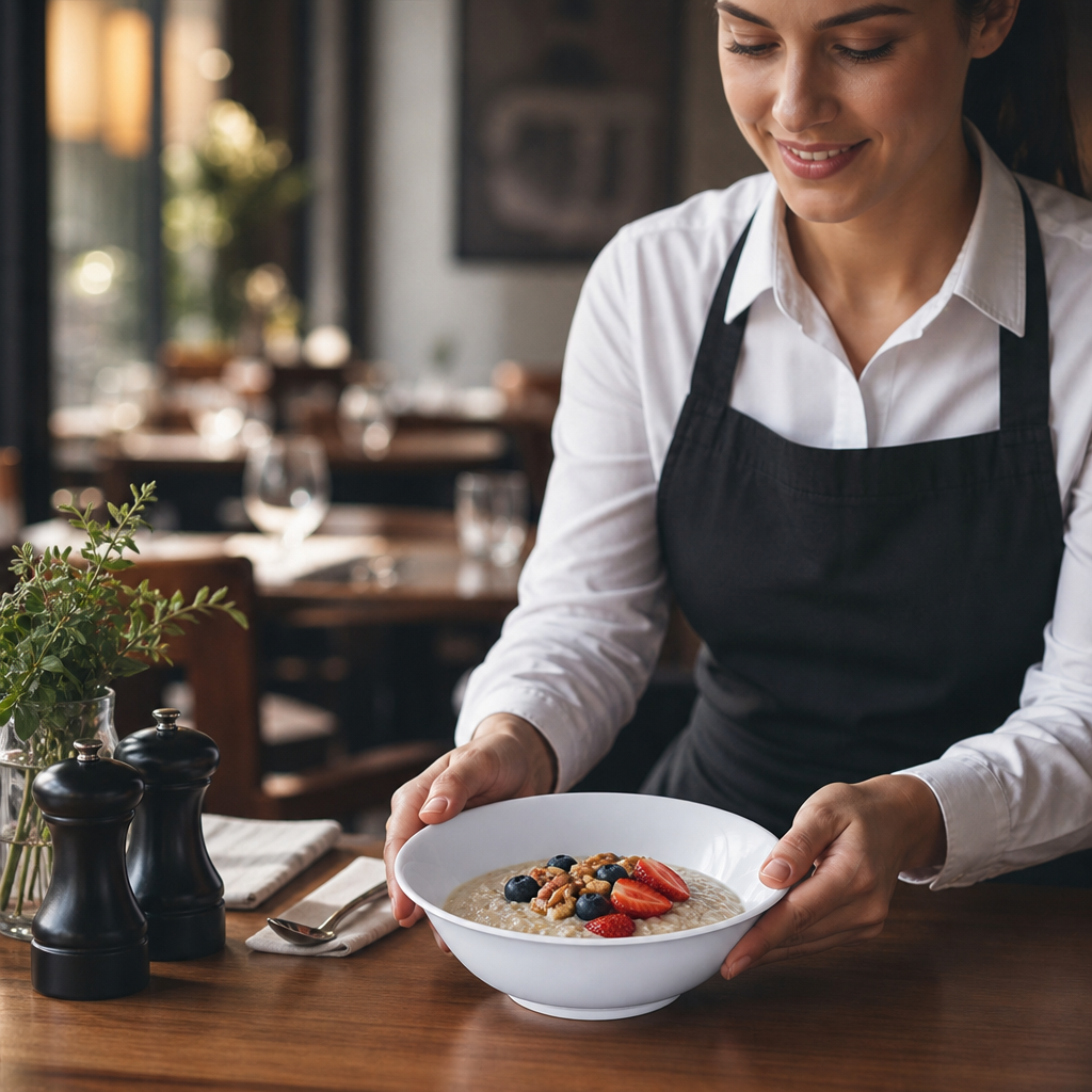 Oatmeal Bowls 150mm 400ml Melamine for Catering & Hospitality (Pack of 12)