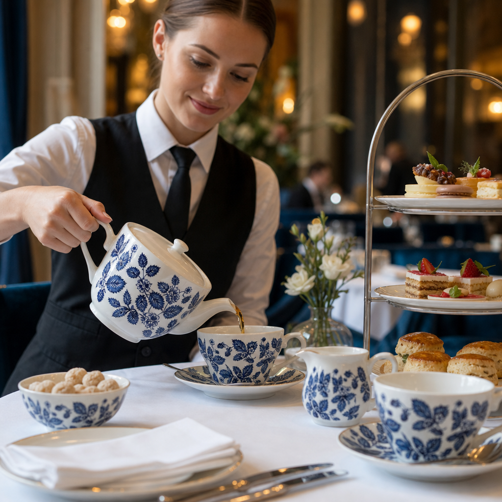 Bramble Georgian Teacups 200ml Porcelain for Afternoon Tea (Pack of 12)