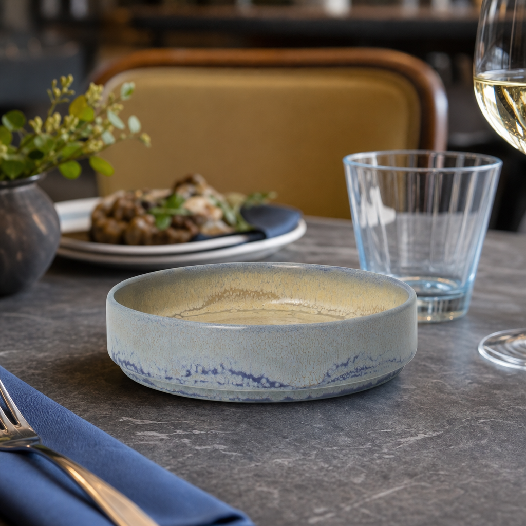 Round Stacking Trays 135mm Vitrified Ceramic for Versatile Dining (Pack of 12)