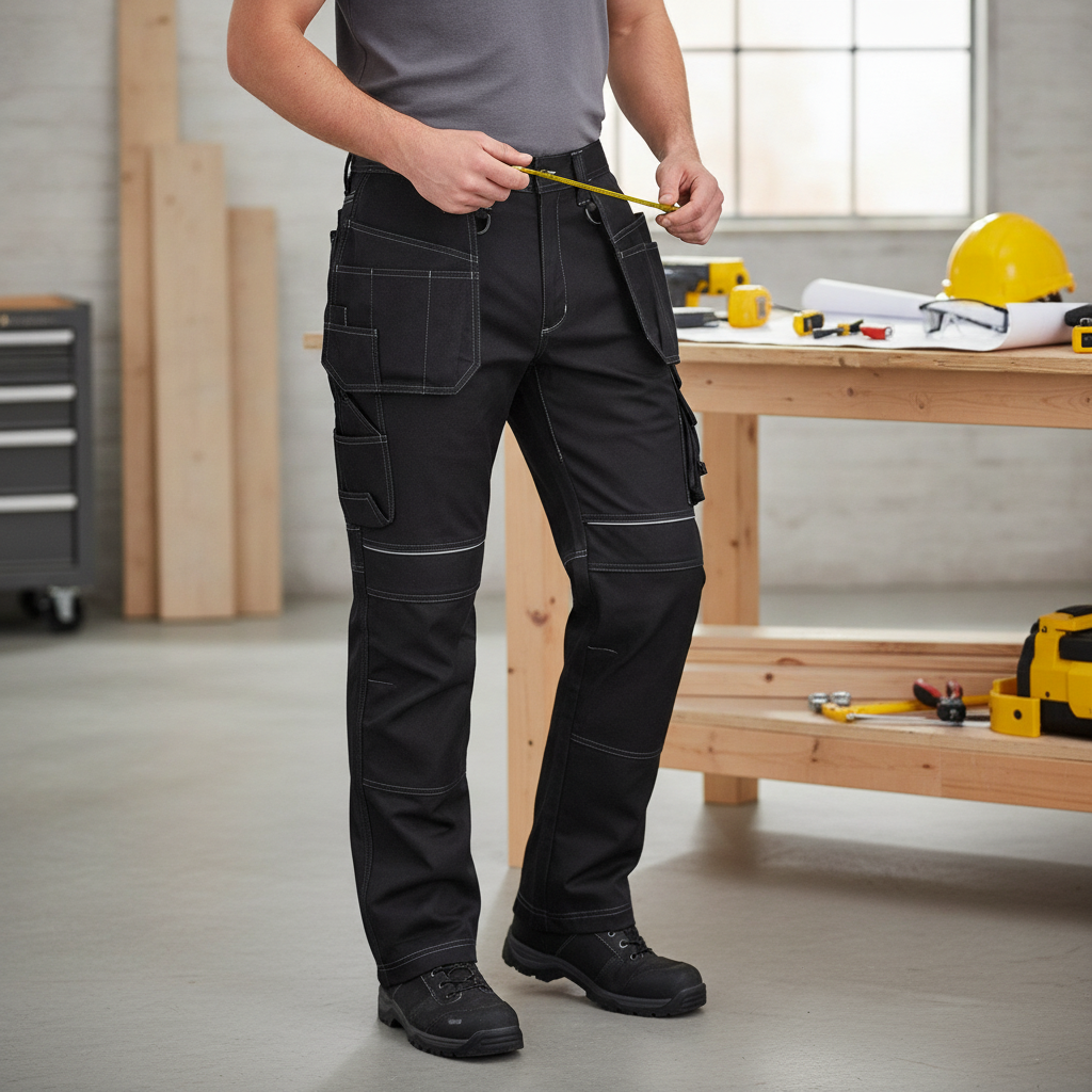 Polycotton Black Holster Work Trousers for Everyday Use