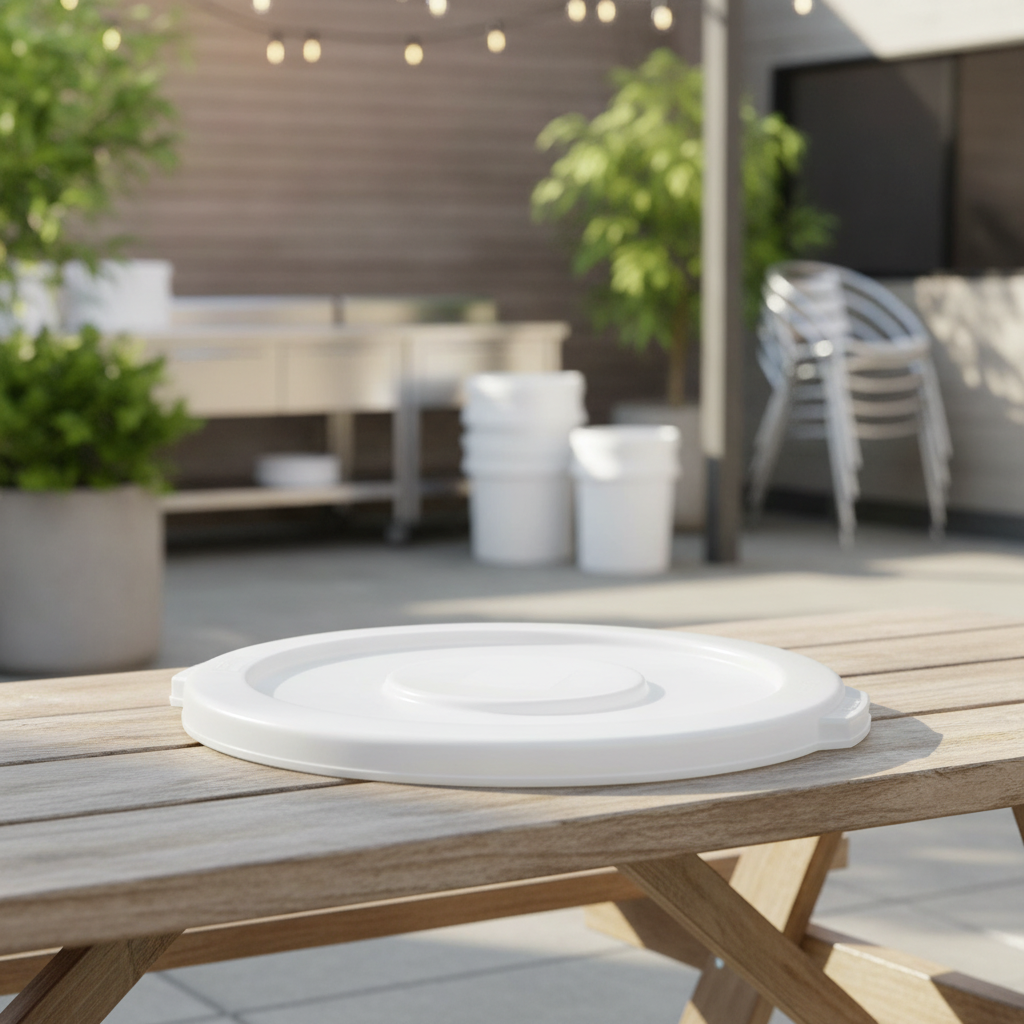 Polyethylene Container Lid 75.7L for Outdoor Use