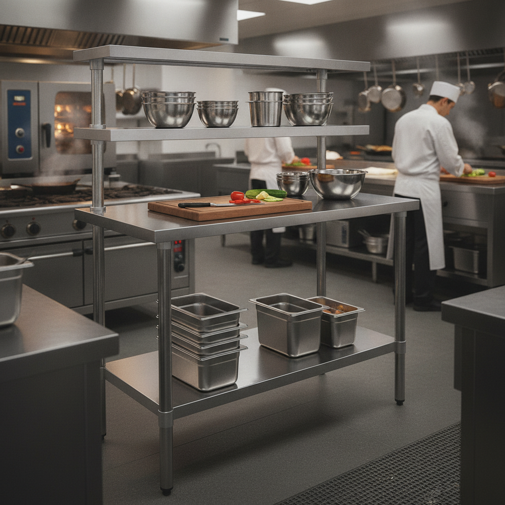 Stainless Steel Prep Station 1800x600mm for Commercial Kitchens