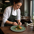 Plates 270mm Green Porcelain for Dining Environments (Pack of 6)