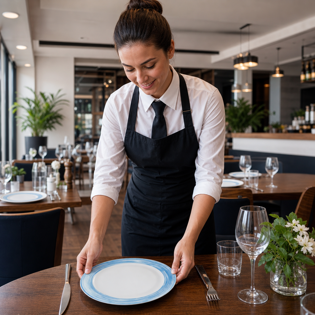 Dinner Plates Coloured Rim 252mm Glass for Healthcare & Catering (Pack of 12)