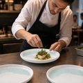 Med Tiles Walled Plates Aqua Vitrified Ceramic for Professional Catering (Pack of 6)