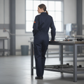 Polycotton Women's Everyday Coverall in Navy for Practical Use
