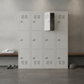 Powder Coated Steel Three Door Lockers 450mm Deep for Secure Storage