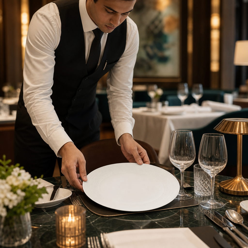 Coupe Plates Vitrified Porcelain for Upscale Dining (Pack of 12)