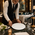 Coupe Plates Vitrified Porcelain for Upscale Dining (Pack of 12)