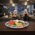 Stainless Steel Seafood Platter Tray 880g for Elegant Presentations