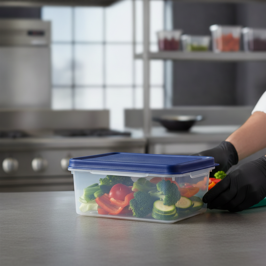 Polypropylene Rectangle Food Box 2L for Storage & Reheating