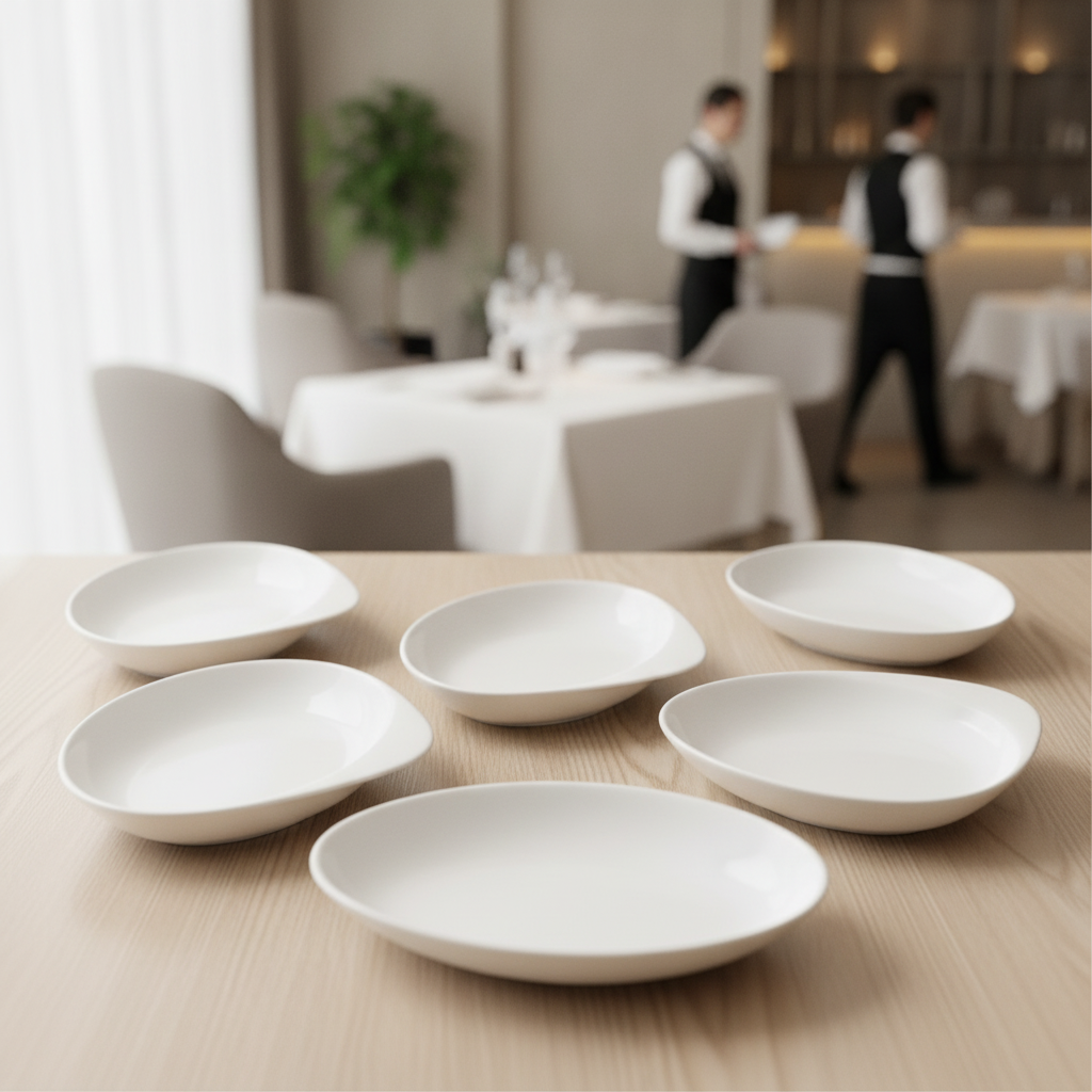 Porcelain Oval Dish 252mm for Catering Use (Pack of 6)