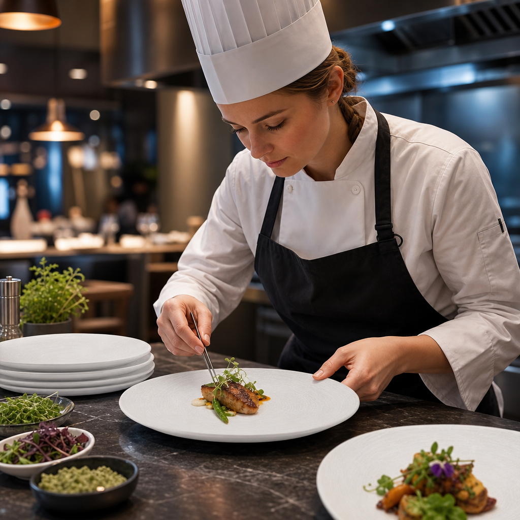 Plates 185mm Vitrified Ceramic for Professional Use (Pack of 12)