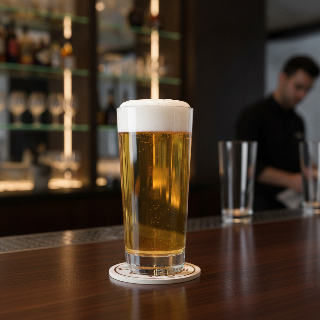 Toughened Glass Nucleated Beer Glass 280ml for Pubs & Bars (Pack of 12)