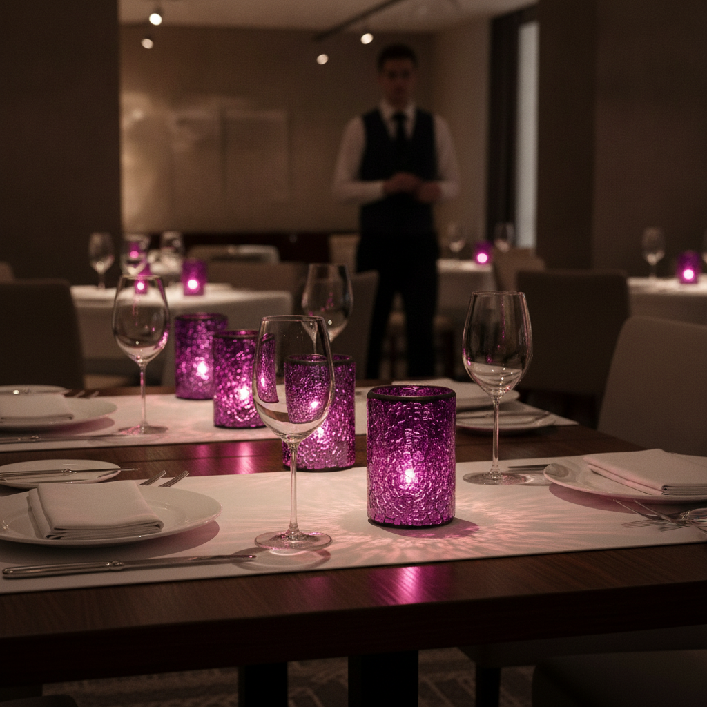 Crackle Glass Cylinder Lamp 80mm for Enhancing Dining Experience (Pack of 24)