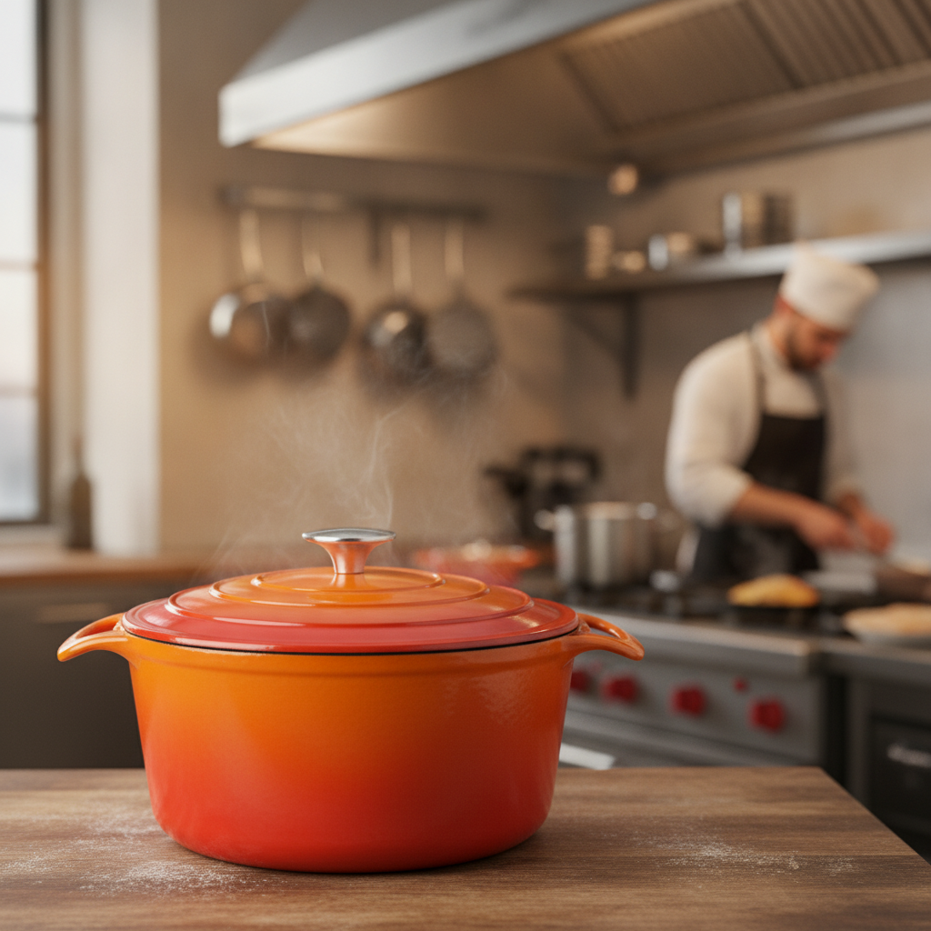Cast Iron Round Casserole Dish 4L for Family Meals