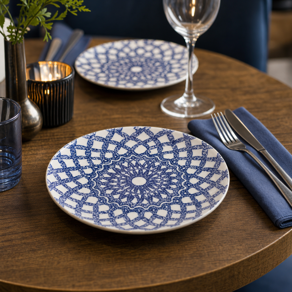 Coupe Plates Nomad 153mm Blue Porcelain for Casual Dining (Pack of 12)