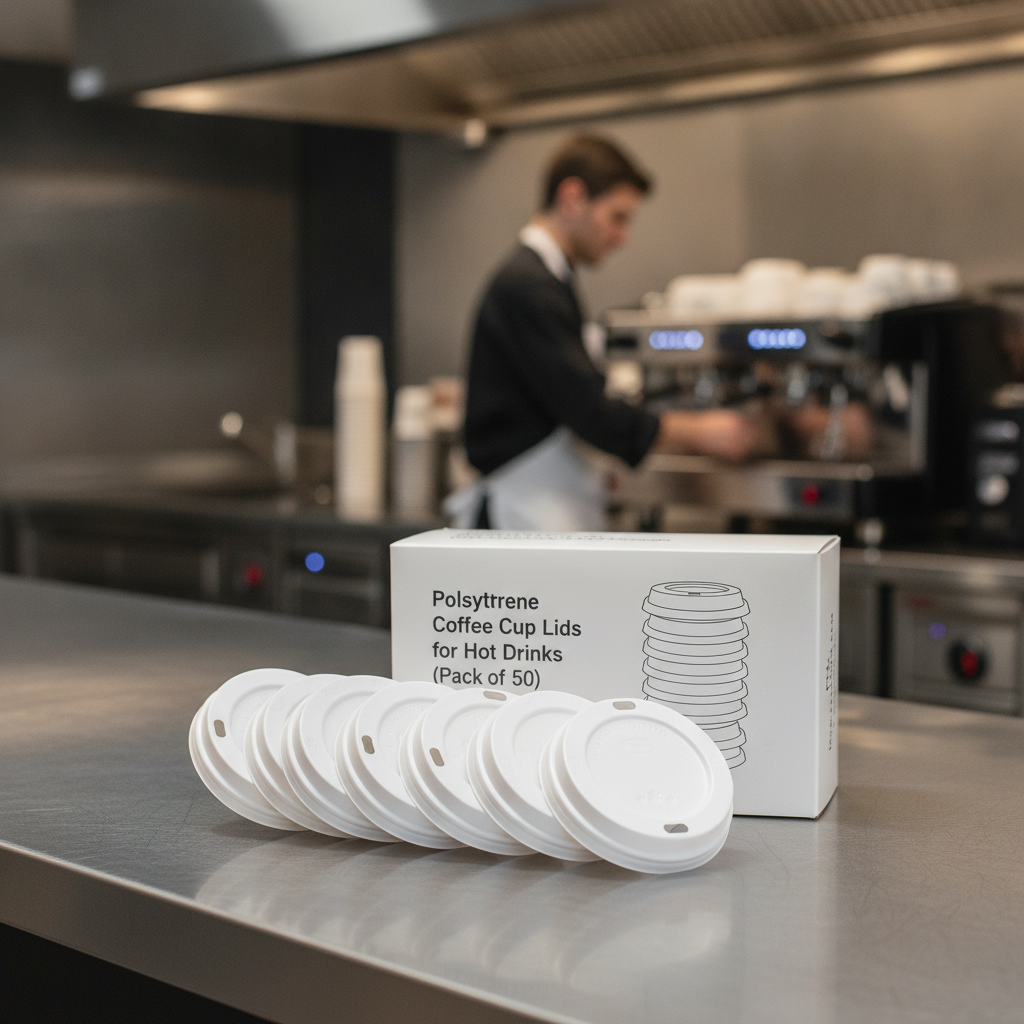 Polystyrene Coffee Cup Lids for Hot Drinks (Pack of 50)