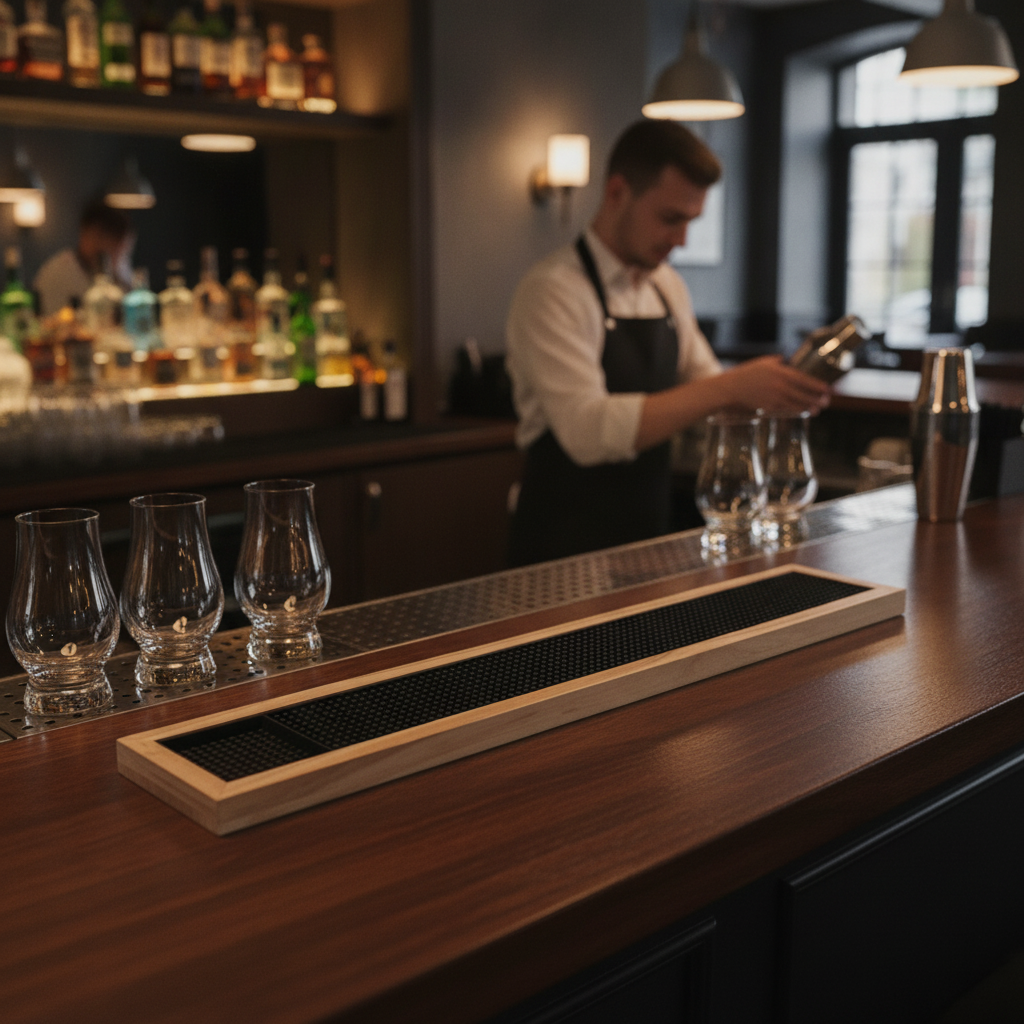 Wood Bar Mat Frame 634x114mm for Traditional Pubs