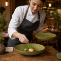 Deep Coupe Plates 281mm Green Porcelain for Rustic Dining (Pack of 12)
