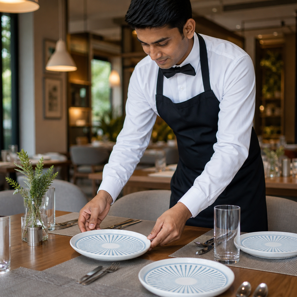 Walled Plates 210mm Vitrified Ceramic for Dining (Pack of 6)