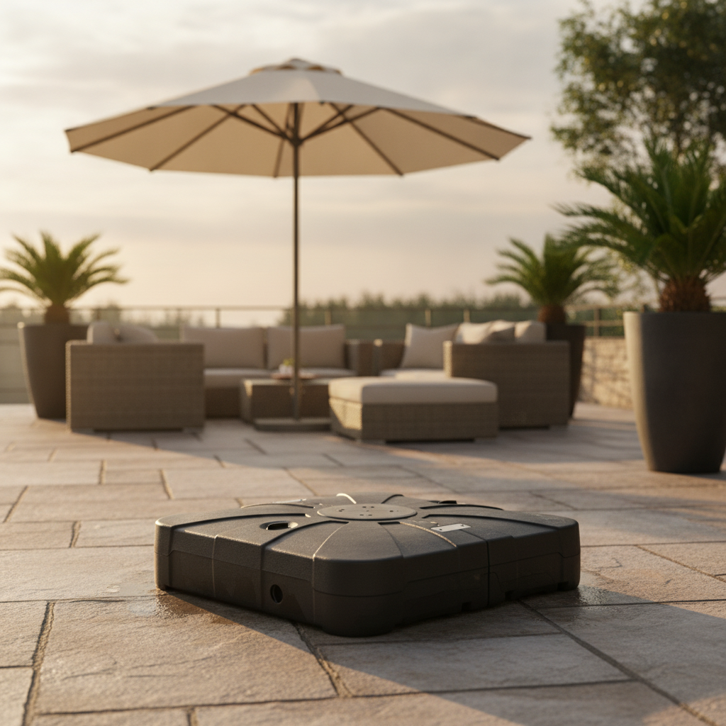 Heavy Duty HDPE Water Fill Parasol Base 100kg for Outdoor Use