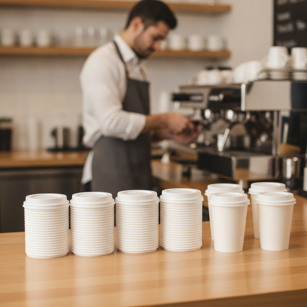 Polystyrene Coffee Cup Lids 340ml & 455ml for Takeaway Drinks (Pack of 1000)