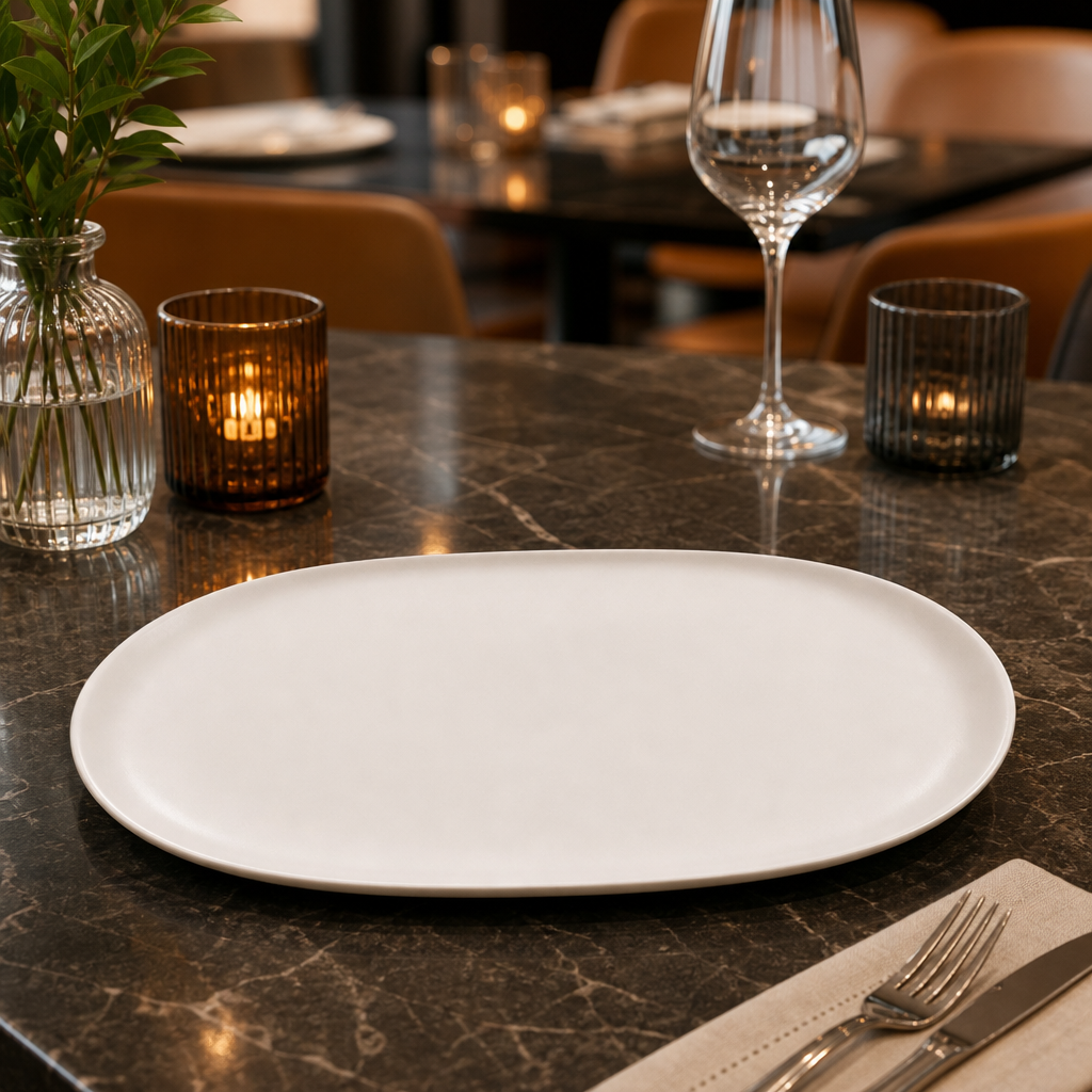 Moonstone Oval Plates 355mm for Stylish Dining (Pack of 6)