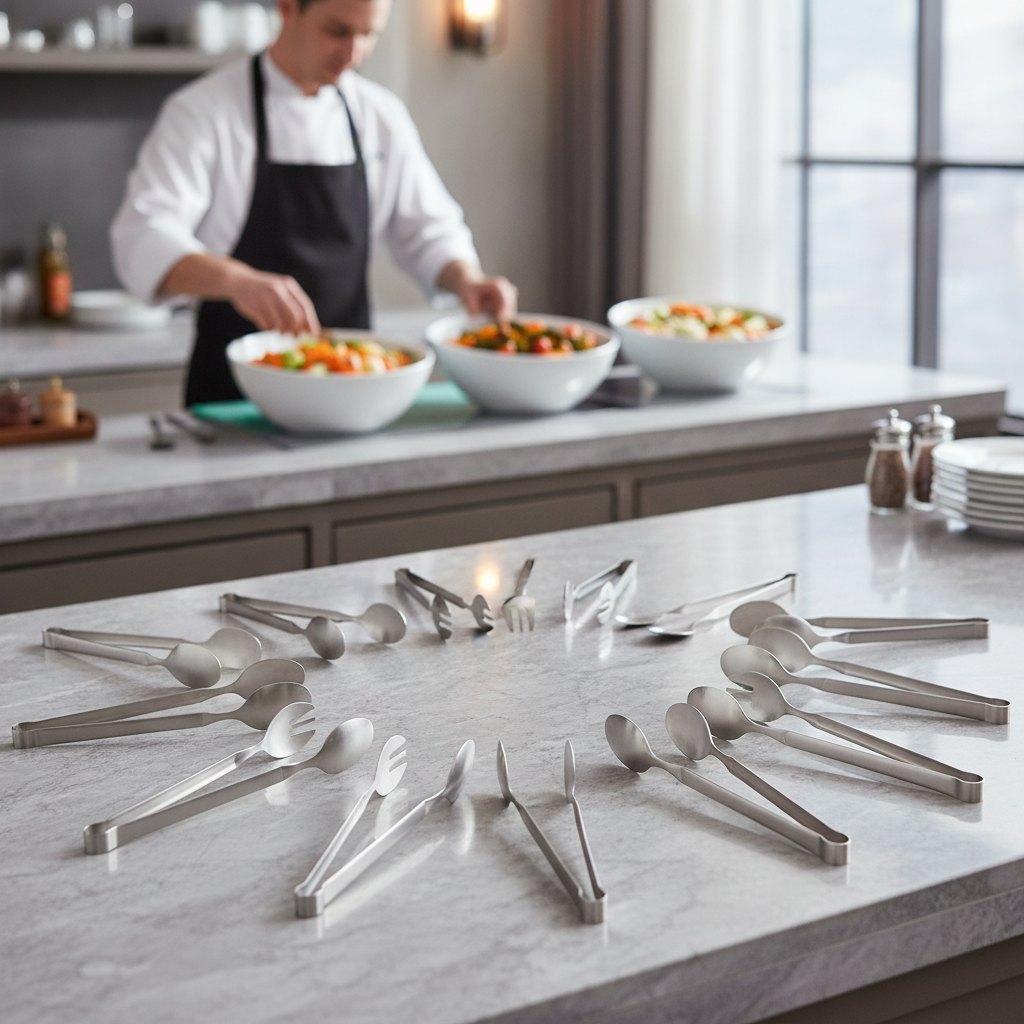 18/10 Stainless Steel Multi-Purpose Tongs for Buffet Service (Pack of 12)