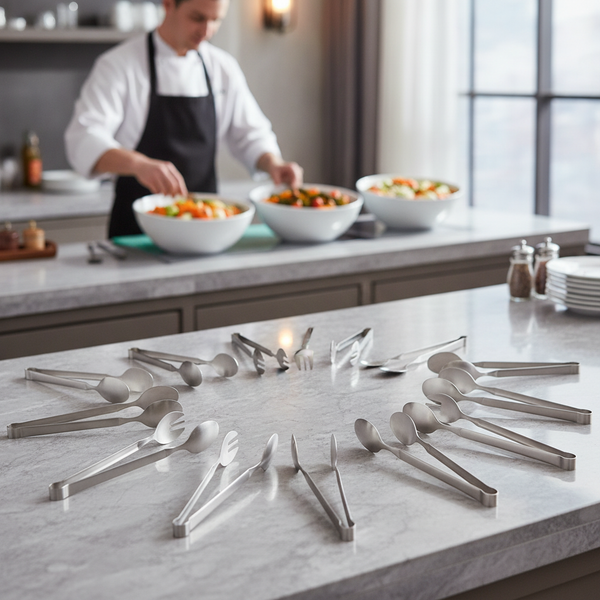 18/10 Stainless Steel Multi-Purpose Tongs, 18/10 Stainless Steel, pack of 12