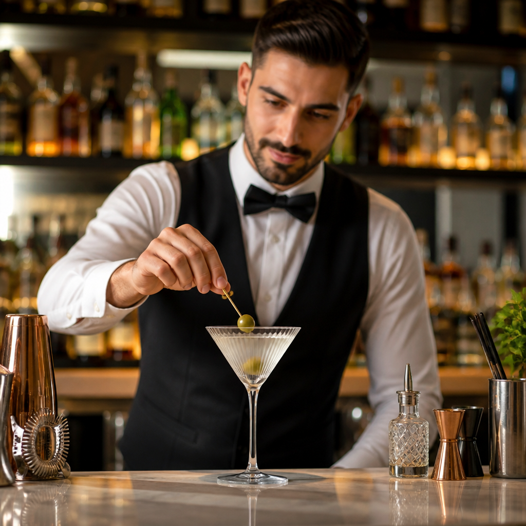 Handmade Glass Martini Glasses 300ml for Cocktail Bars (Pack of 6)