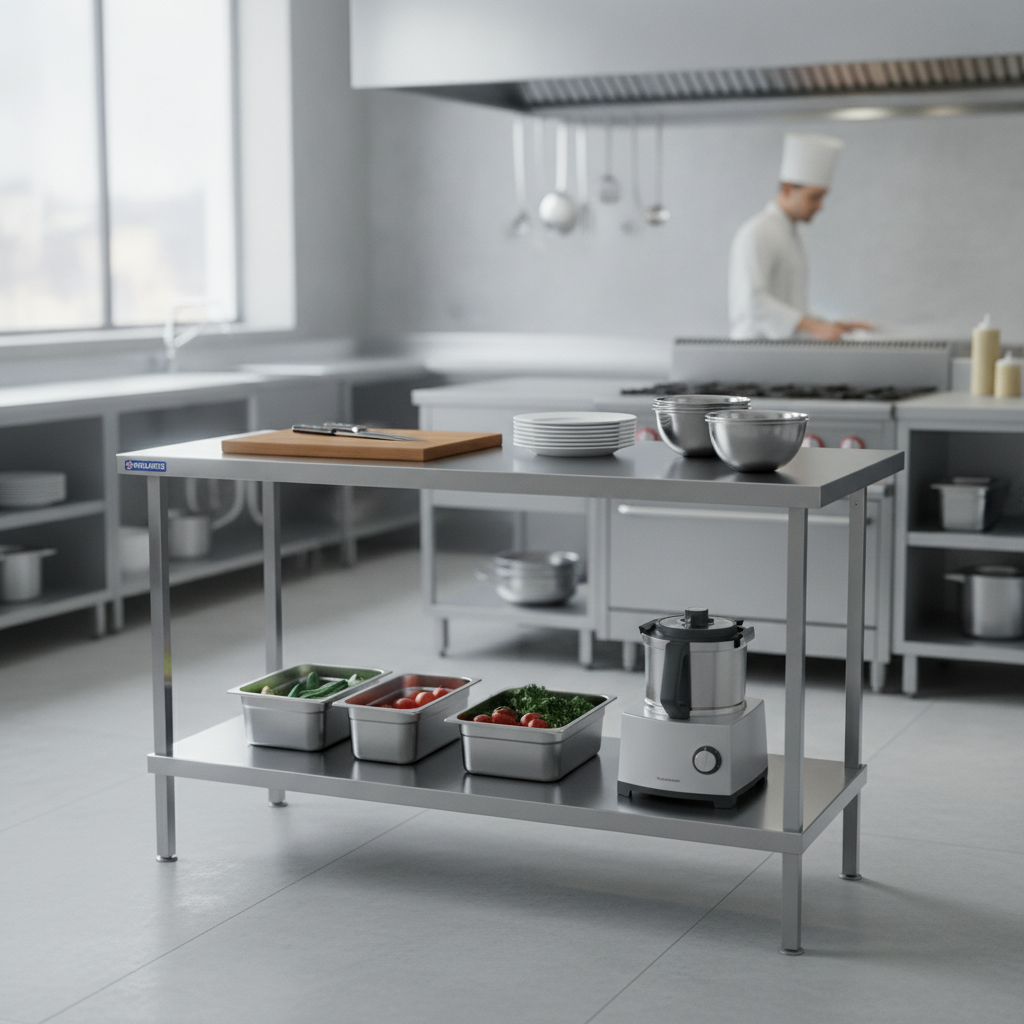 304 Stainless Steel Centre Table for Food Preparation