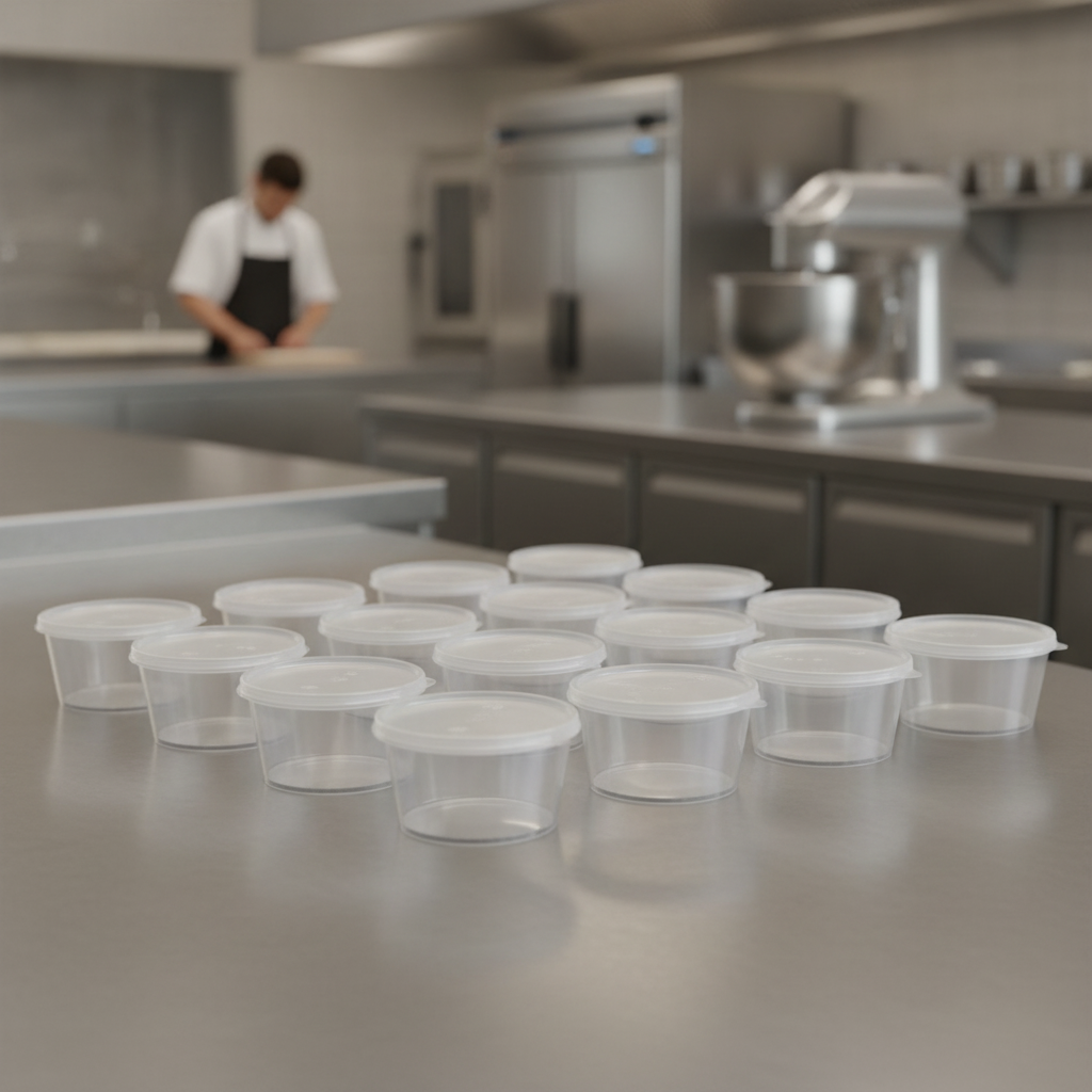 Clear Polypropylene Portion Pots 25ml for Takeaway Orders (Pack of 50)