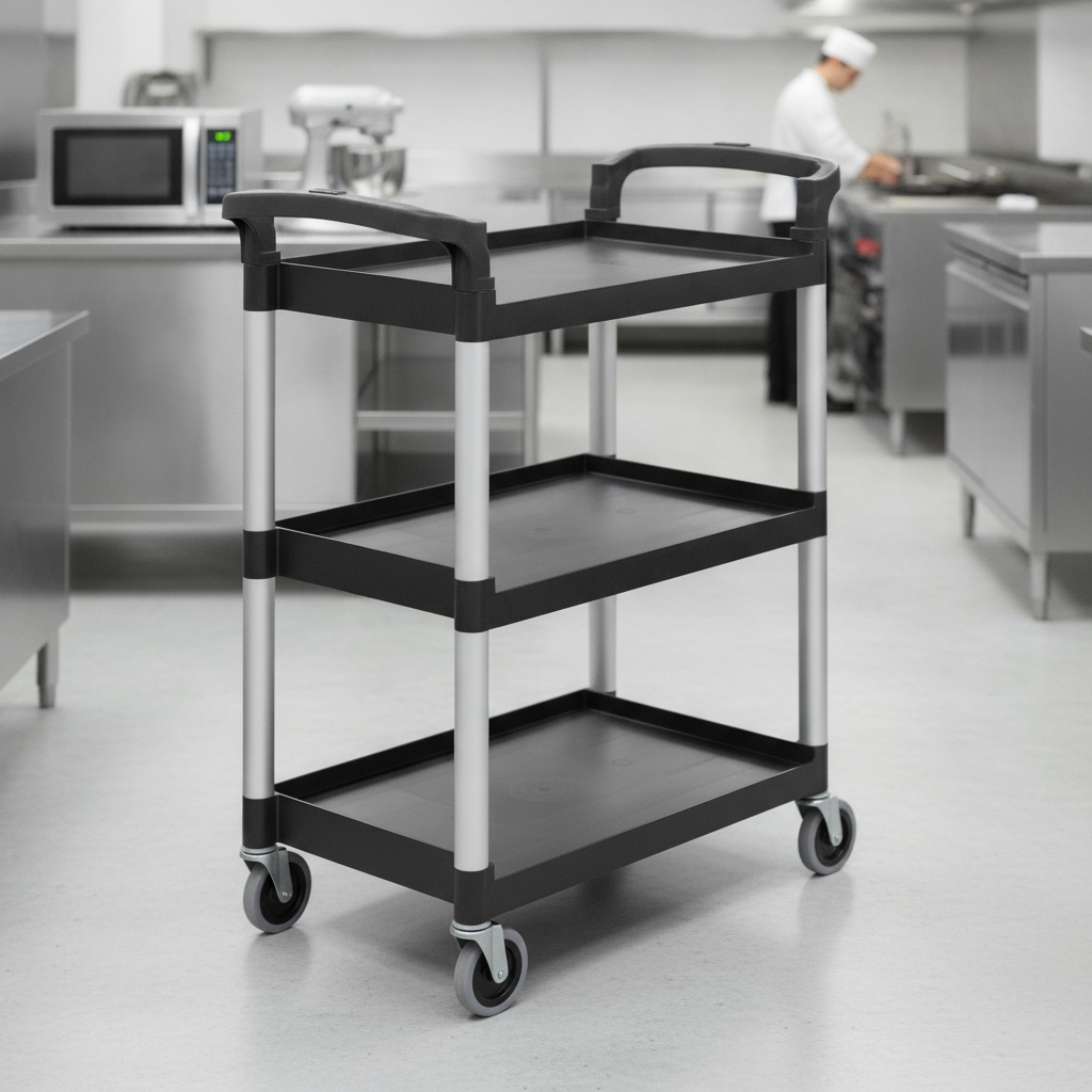 Polypropylene Utility Cart Black for Efficient Transport