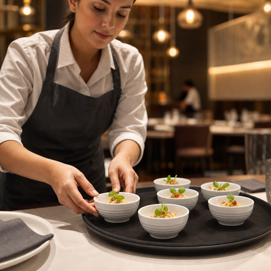 Ripple Snack Bowls 170ml Porcelain for Event Dining (Pack of 12)