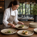 Walled Plates Taupe Porcelain for Stylish Dining (Pack of 6)