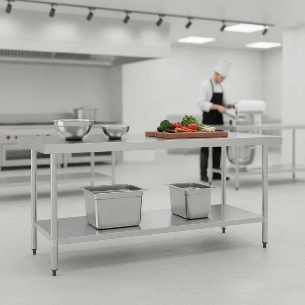 430 Stainless Steel Prep Table 1800mm for Food Preparation