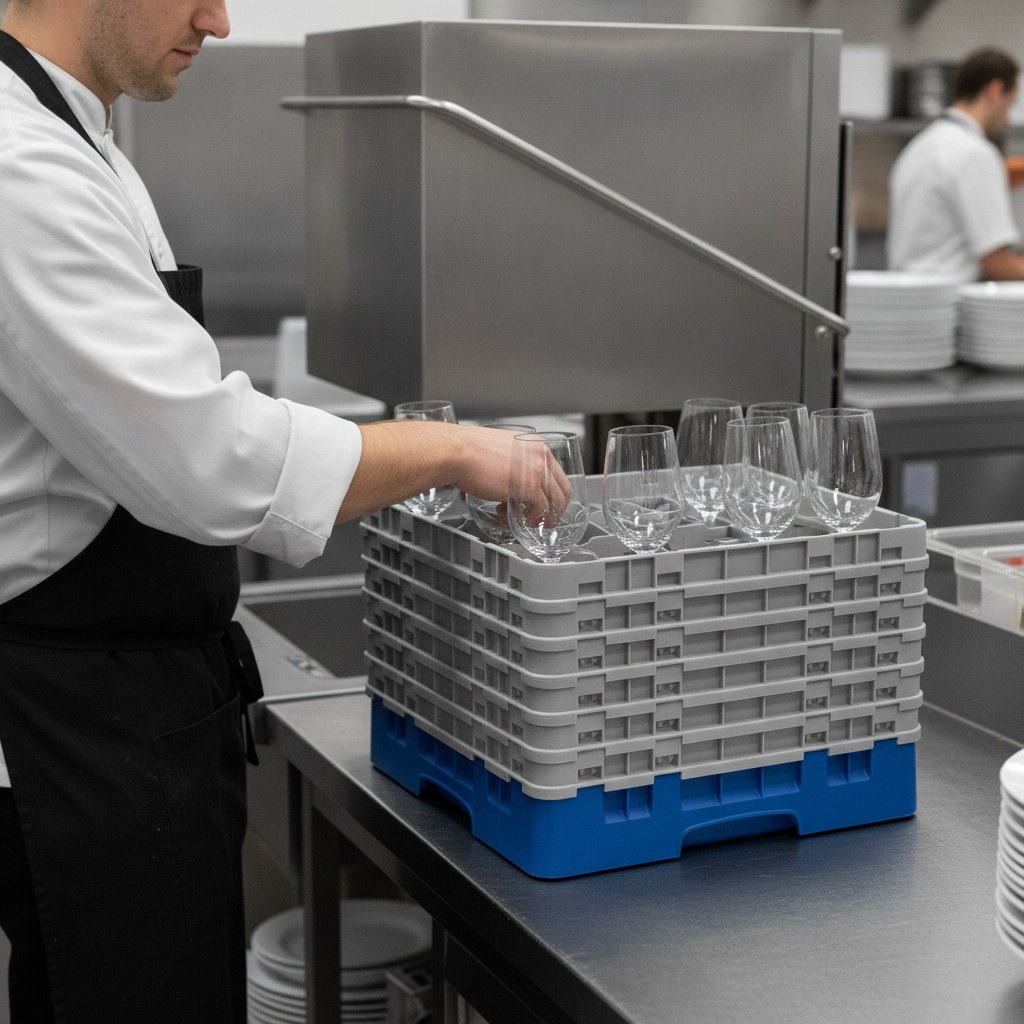 Polypropylene Blue Camrack 16 Compartment System for Safe Glassware Transport