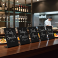 Polypropylene Mini Buffet Display Chalkboard A7 for Restaurants (Pack of 5)