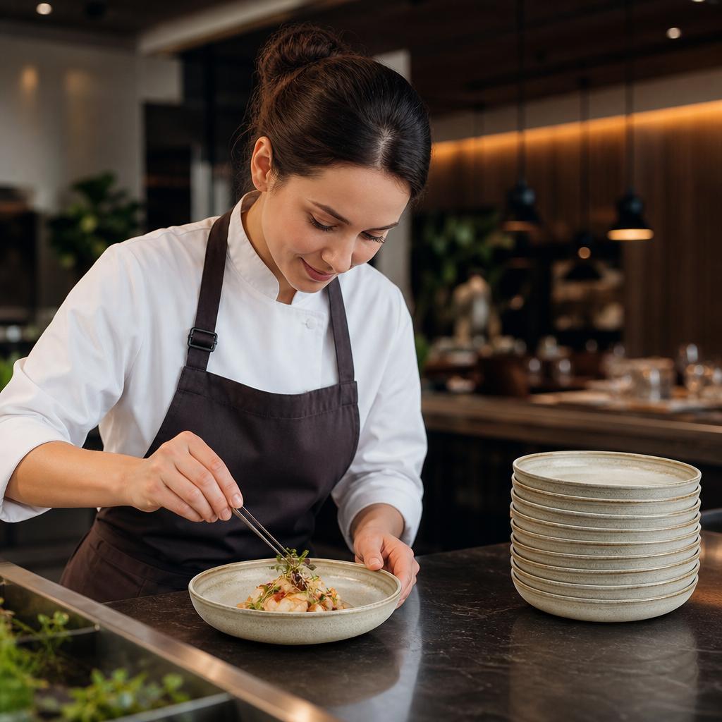 Vitrified Stack Bowls 160mm China for Serving & Presentation (Pack of 12)