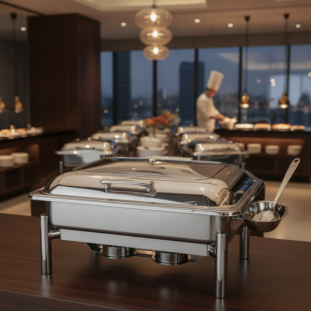 Stainless Steel Rectangular Chafing Dish 7.6L for Buffet Displays