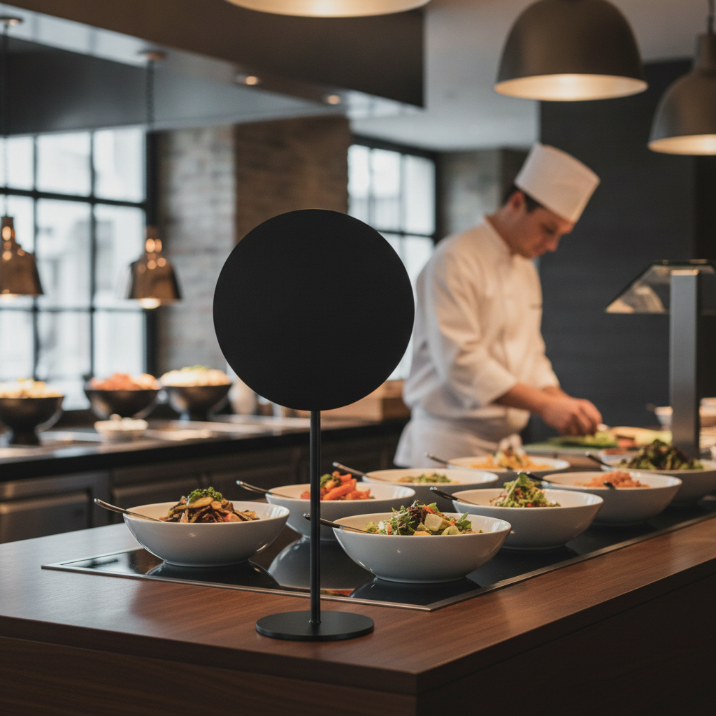 Metal Black Sign 250mm for Buffet Stations