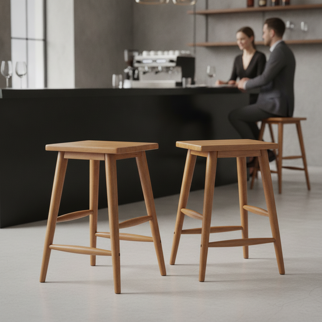Mango Wood Stools 650mm for Bars & Dining Areas (Pack of 2)