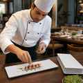 Oblong Plates 250x90mm Vitrified Ceramic for Dining (Pack of 6)