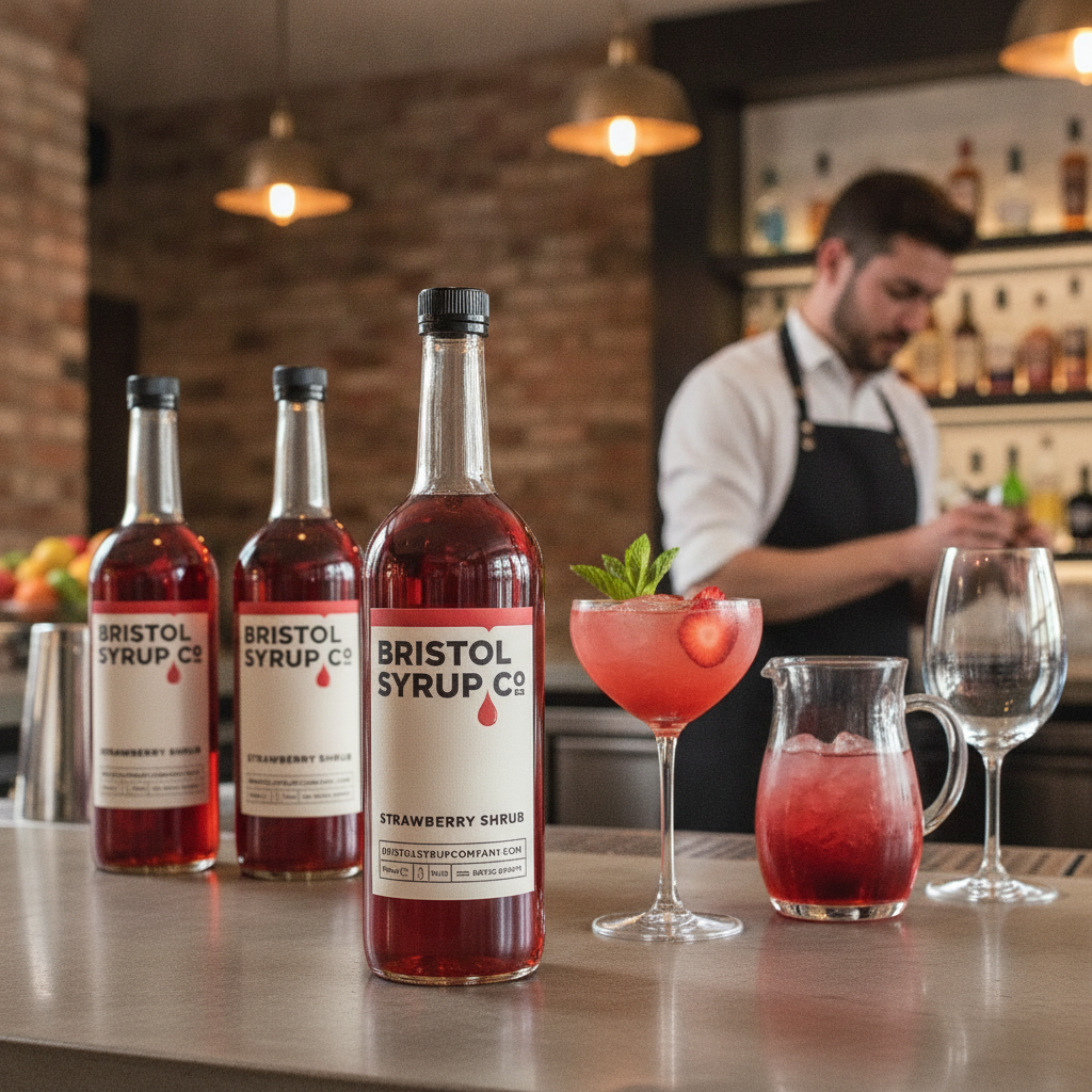 Strawberry Shrub Syrup 750ml for Creative Cocktails