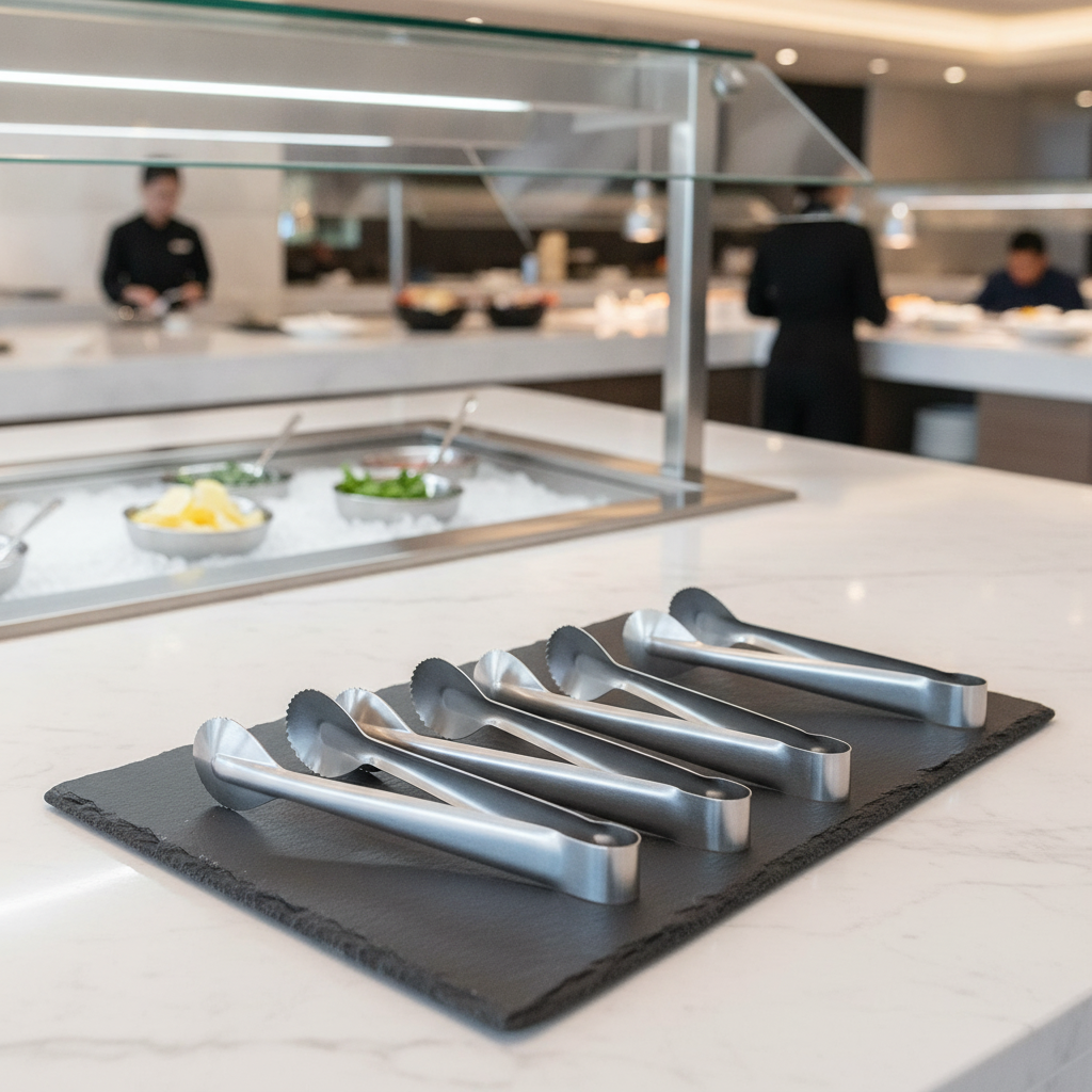 18/10 Stainless Steel Ice Tongs 190mm for Buffet Presentation (Pack of 10)